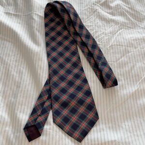 American Eagle Outfitters Men's blue, Red, and Green Tartan Plaid Necktie